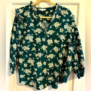 Floral Green Women's Top